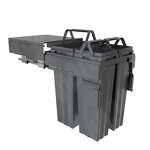 Превью картинка PULSE PROBOX F45 Система сортировки и хранения, 3 емкости 69л (2x16+1x37), креп. фасада, полн.выдв., плавн.закр., крышка-полка, графит (MBN453-69DGMID) #3