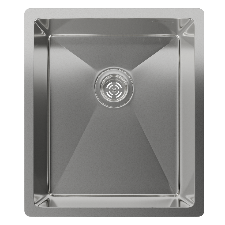 Фото Металлическая мойка Rivelato RINOX 3844 UN нерж.сталь подстольный монтаж 1 чаша 380*440*200 мм