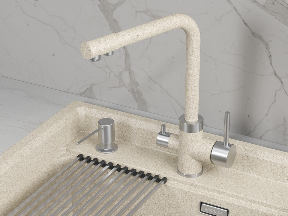Фото Смеситель для кухни GRANULA 5015, ПИРИТ