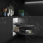 Превью картинка Vibo FLY MOON 3.0 LAMINA, механизм угловой пов., 2 полки, сплошной борт, с доводчиком, графит, левый (FLY3STM2SXVGFSE1) #4