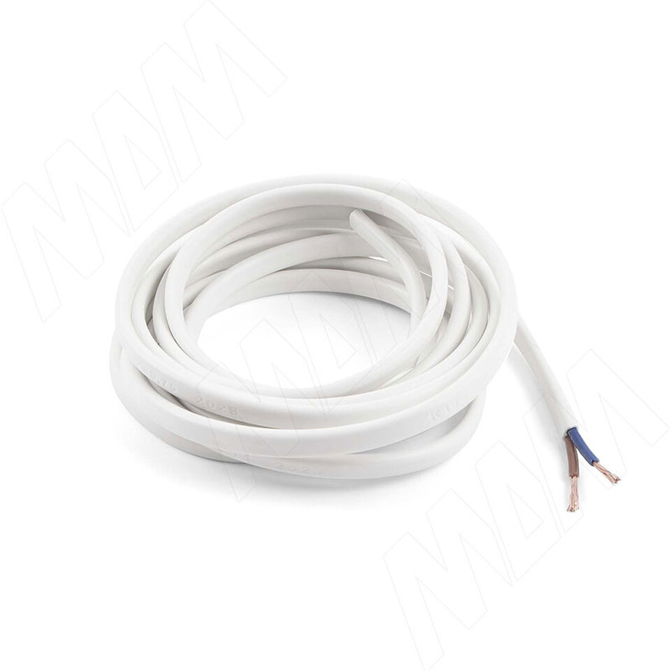 Фото PULSE Провод ШВВП двужильный, сечение 0.75 кв.мм, белый (WIRE-HV-2-WH)