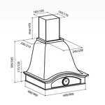 Превью картинка Вытяжка с багетом Lex PALERMO 600 WHITE воздухоочиститель #8