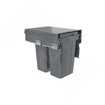 Превью картинка PULSE PROBOX LT F40 Система сортировки и хранения, 2 емкости (2x18), креп. фасада, полн.выдв., плавн.закр., графит (BRD402-36DG) #1