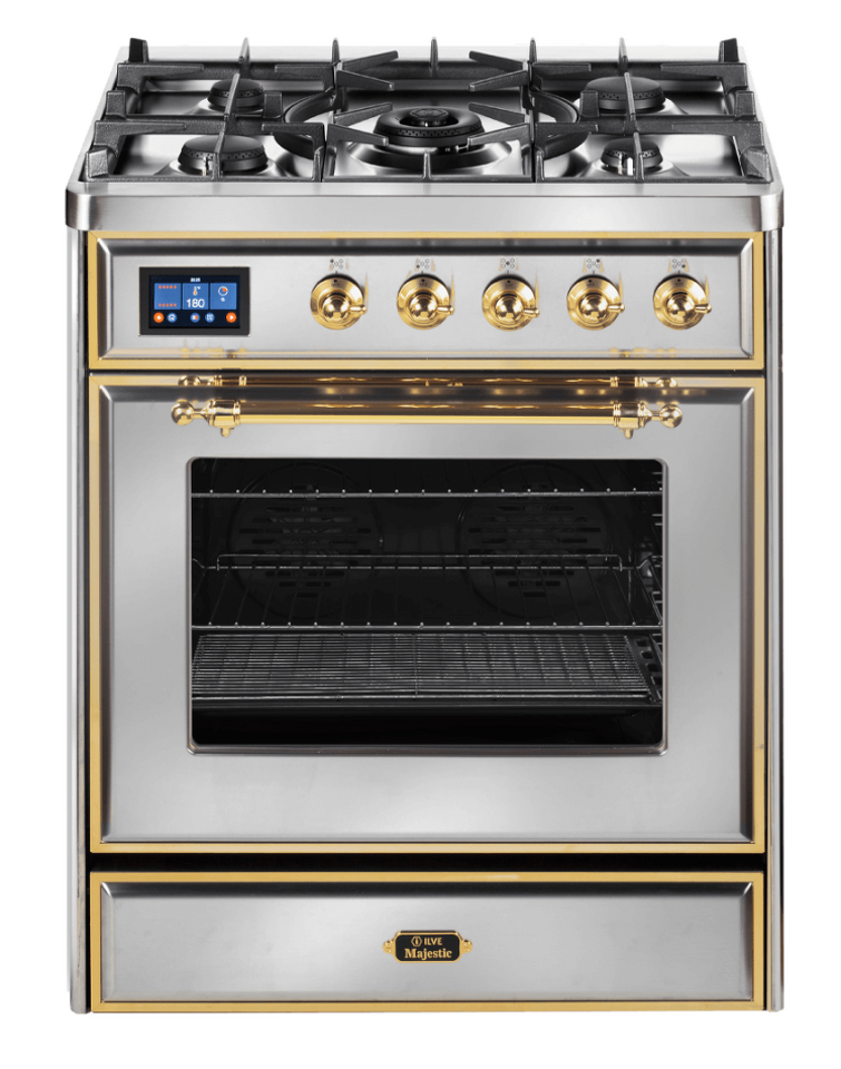 Фото Центр варочный ILVE M30DNE3/SSG нержавеющая сталь (фурн. латунь)