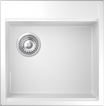 Превью картинка Гранитная мойка Rivelato TESORO 505-L 1-чаш 500*510 Белый 101 #1