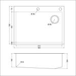 Превью картинка Металлическая мойка EMAR EMB-660(TOP) PVD Black #5