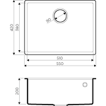 Превью картинка Гранитная мойка Omoikiri Tedori 54-U-WH Tetogranit/белый #2
