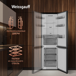 Превью картинка Холодильник с нижней морозилкой Weissgauff WRK 2000 Total NoFrost Inverter Black Inox #9