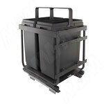 Превью картинка Vibo KOMBI 2.0 M45W Система сортировки и хранения, 2 емкости (30л+30л), креп. фасада, полн.выдв., плавн.закр., направл. Nova Pro, без крышек. (KOMBI2GME452SCGM) #2