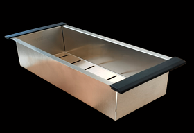 Картинка Rivelato Многофункциональный коландер для моек нержавейка с пластиковыми ручками RK-1845