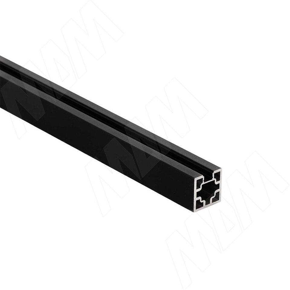 Фото PULSE КОНТУР Профиль базовый, под светодиодную ленту, черный (анод), L-3000 мм (PR0851BL)