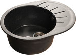 Превью картинка Мраморная мойка GranFest RONDO 580L Черный #1