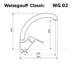 Превью картинка Смеситель для кухни Weissgauff WG 0203 Classic Light Grey #2
