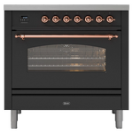 Превью картинка Центр варочный ILVE P096NE3/MGP матовый графит (фурн. медь) #1