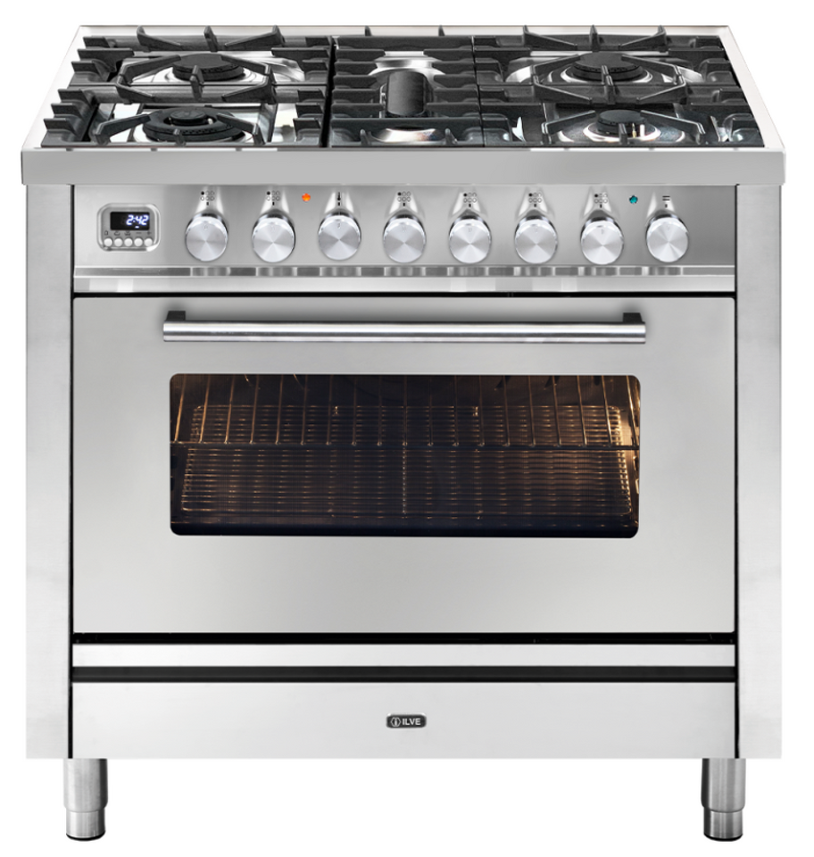Фото Центр варочный ILVE P09PDWE3/SS нержавеющая сталь (фурн. сатинированная сталь)