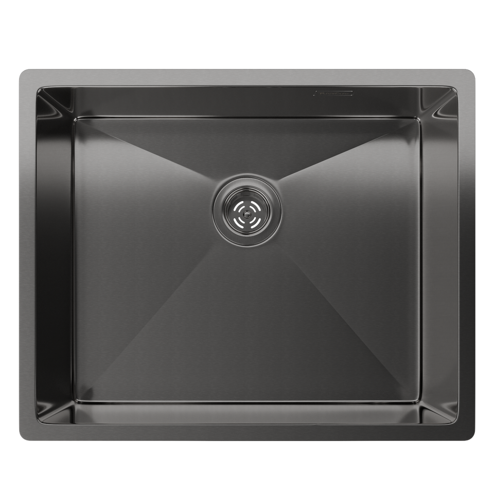 Фото Металлическая мойка Rivelato RINOX 5444 UN PVD black нерж.сталь 1 чаша 540*440*200 мм