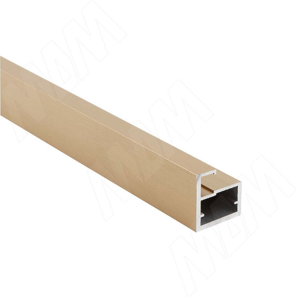 Фото PULSE LINEA Профиль рамочный узкий, 20х22х8 мм, золото брашированное (анод), L-6000 (FP00738GLB)