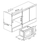 Превью картинка Печь микроволновая встраиваемая Haier HMX-BTG207W #5