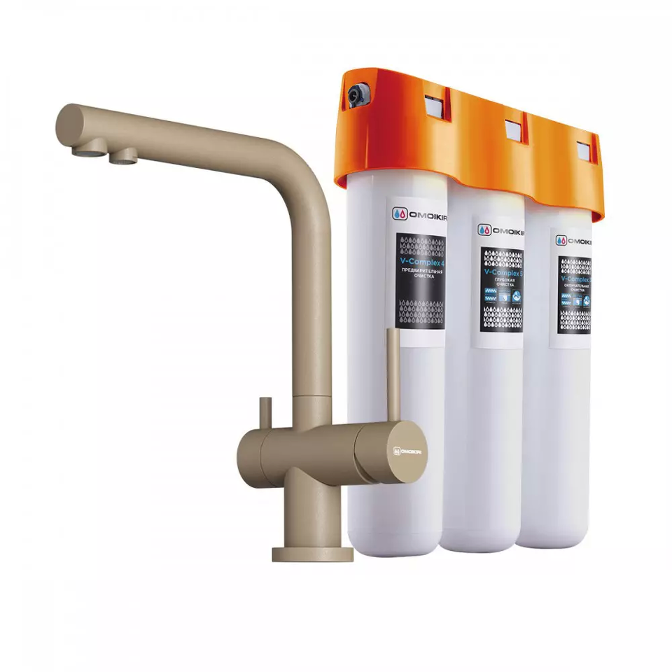 Фото Смеситель для кухни Omoikiri Nagano-CA-P + Pure drop Lite