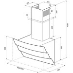 Превью картинка Наклонная вытяжка KRONA INGA 600 black sensor #7