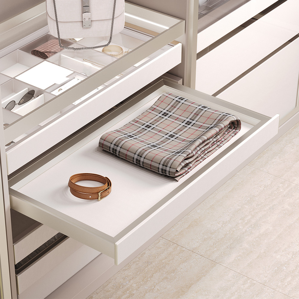 Фото Duslar Выдвижной ящик ELITIUM, ширина 864 мм, высота 60 мм, шампань/бежевый