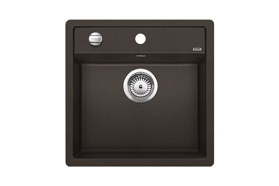 Фото Гранитная мойка Blanсo DALAGO 5-F SILGRANIT PuraDur кофе с клапаном-автоматом