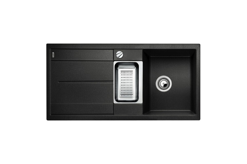 Фото Гранитная мойка Blanсo METRA 6S SILGRANIT PuraDur черный с клапаном-автоматом