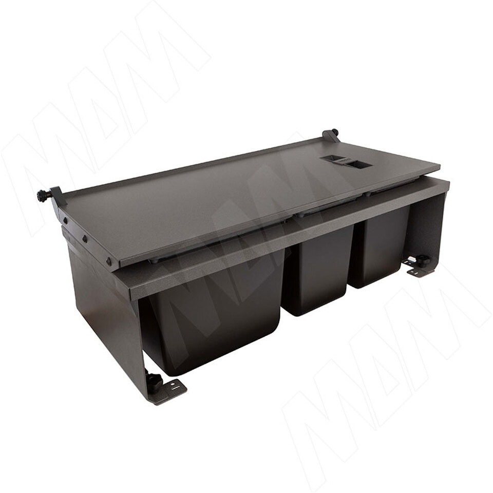 Фото Vibo MOVEBIN M80A Система сортировки и хранения, 3 емкости (16,5л+10л+10л), установка в ящик, авт.крышка. (MVB080AGM)