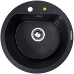 Превью картинка Гранитная мойка Zigmund & Shtain KREIS 505F Чёрный базальт #1