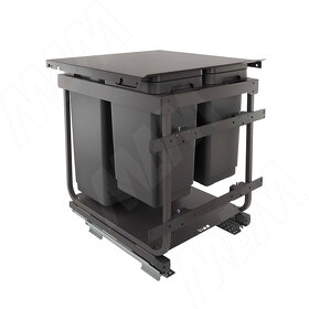 Картинка Vibo KOMBI 2.0 M50W Система сортировки и хранения, 3 емкости (30л+10л+10л), креп. фасада, полн.выдв., плавн.закр., направл. Nova Pro, крышка-полка (KOMBI2GME503SCGMRF)