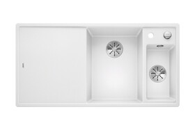 Картинка Blanсo AXIA III 6 S SILGRANIT PuraDur белый чаша справа, доска стекло c кл.-авт. InFino