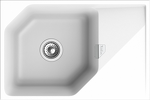 Превью картинка Гранитная мойка Rivelato LOCUS 75 1-чаш 750*500 Белый 101 #1