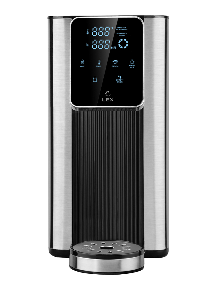 Фото Чайник Lex LXTP 3621, термопот, 2,5литра (черный + брашированная сталь)