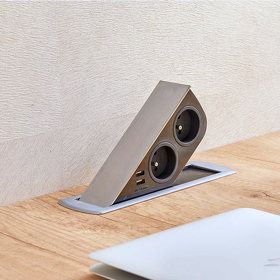 Картинка SFL Розетка CIZO, врезная, нержавеющая сталь