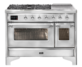 Картинка ILVE M12SDNE3/SSC нержавеющая сталь (фурн. хром)