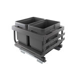 Превью картинка Vibo KOMBI 2.0 MINI M45W Система сортировки и хранения, 2 емкости (16л+16л), креп. фасада, полн.выдв., плавн.закр. направл. Nova Pro, крышка-полка (MKOMBI2GME452SCGMRF) #3