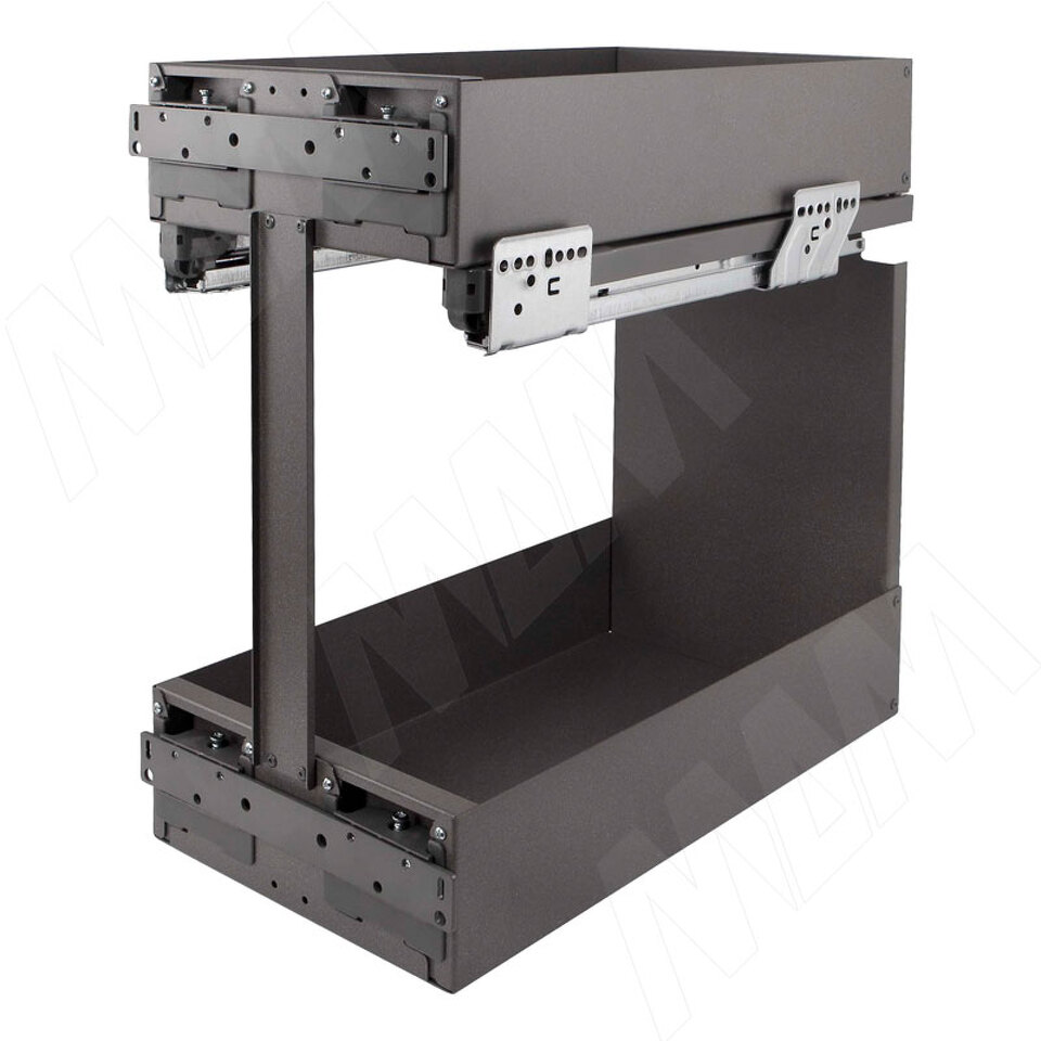 Фото Vibo LAMINA Двухуровневая корзина, 300 мм, с боковым крепл., направл. Nova Pro (EGTGM30B2LGM)