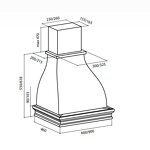 Превью картинка Вытяжка с багетом Lex TORINO 900 Ivory #8