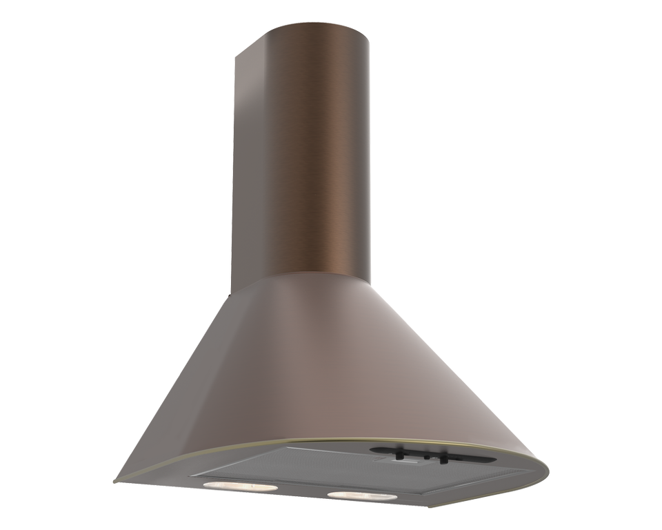 Фото Купольная вытяжка Elikor Эпсилон 50П-430-П3Л медный антик/зол.