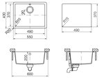 Превью картинка Гранитная мойка SCHOCK QUADRO 60U CRISTALITE #2
