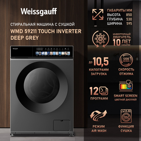 Картинка Weissgauff WMD 59211 Touch Inverter Deep Grey