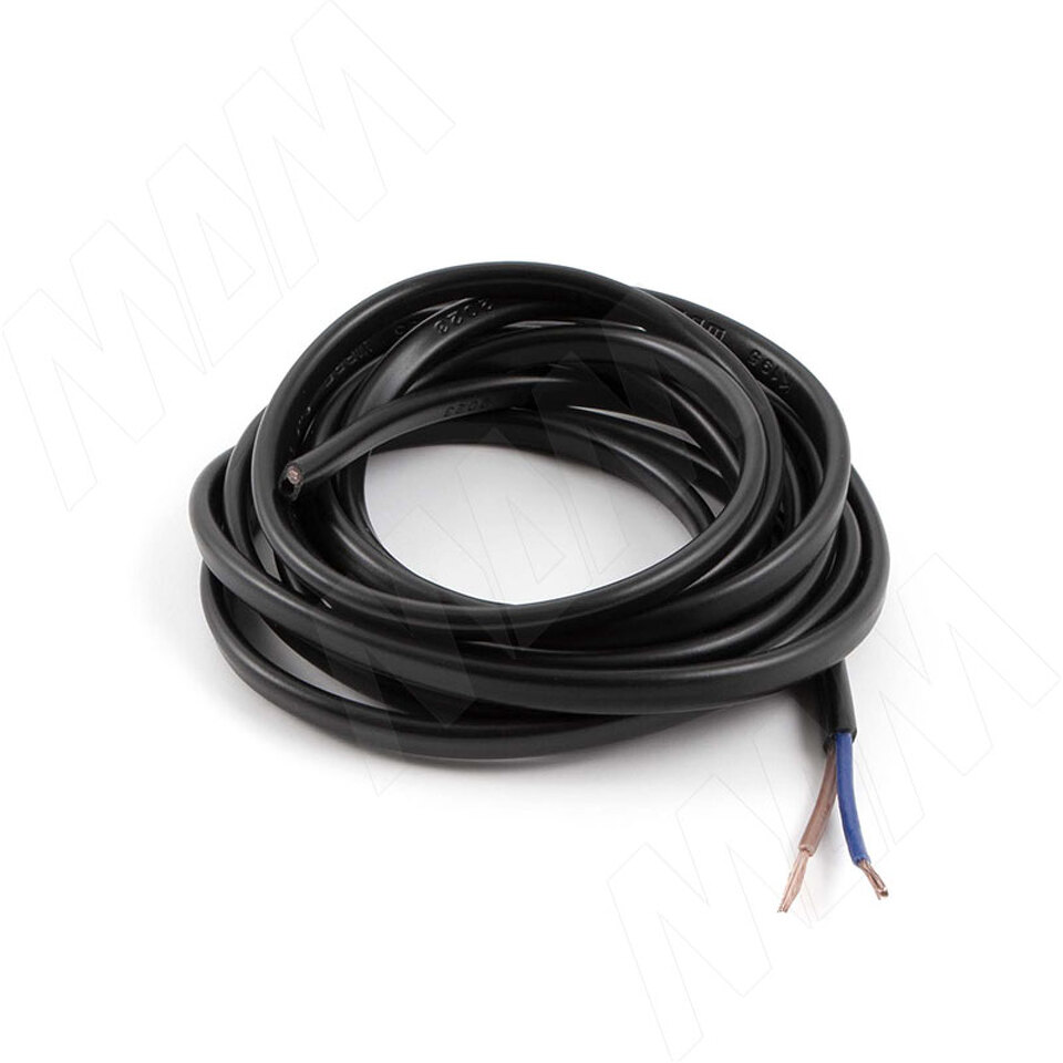 Фото PULSE Провод ШВВП двужильный, сечение 0.75 кв.мм, черный (WIRE-HV-2-BL)