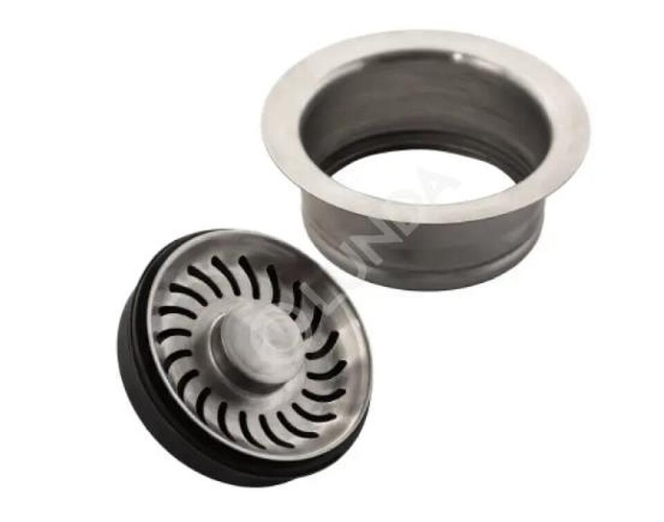 Фото Фланец для измельчителя BoneCrusher Фланец для диспоузера Ø114 из нержавеющая сталь, мод. Fasolo, сатинированная поверхность