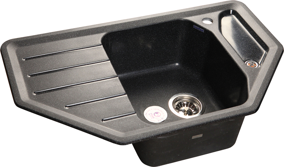 Фото Мраморная мойка GranFest CORNER 800E Черный