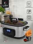 Превью картинка Мультиварка Lex LXMC 5501, мультиварка + аэрофритюрница (черная) #2