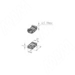 Превью картинка PULSE Коннектор для ленты COB и SMD, 8 мм, стык в стык, IP20 (LSA-8-CB-SS-NO-20) #3