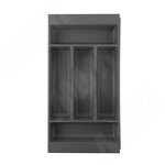 Превью картинка Gollinucci COMBI Лоток кухонный для столовых приборов 266х420/490,  цвет графит (6710G425PZ) #1