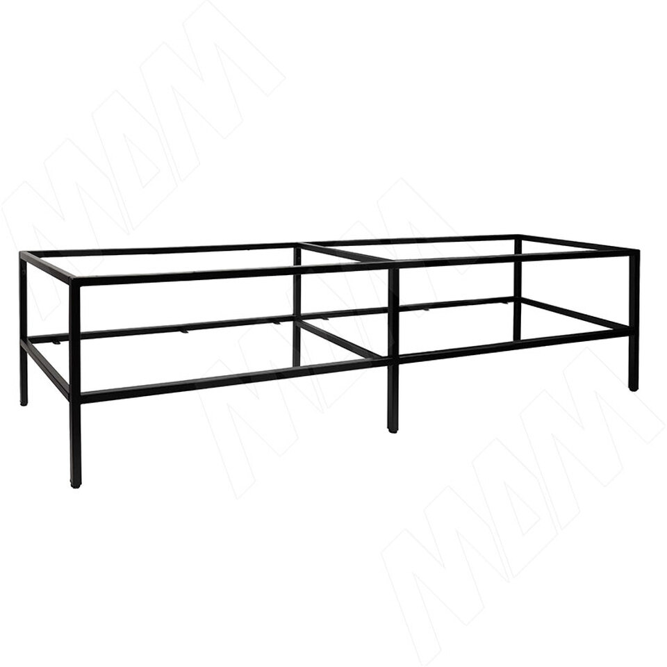 Фото PULSE Металлокаркас-тумба напольная для ТВ 1800x450x450мм, черный (RAL 9005, муар) (MF.03.1800x450x450.BLC)