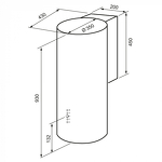 Превью картинка Цилиндрическая вытяжка KRONA TINA 350 BLACK 3P #14