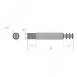 Превью картинка PULSE Шток M8х55 для эксцентриковой стяжки D35 (SB-55X9.M8) #2